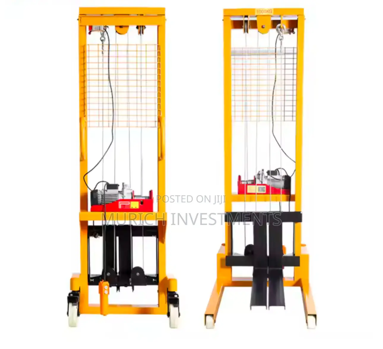 2ton Electric Pallet Stacker Forklift With Electric Hoist