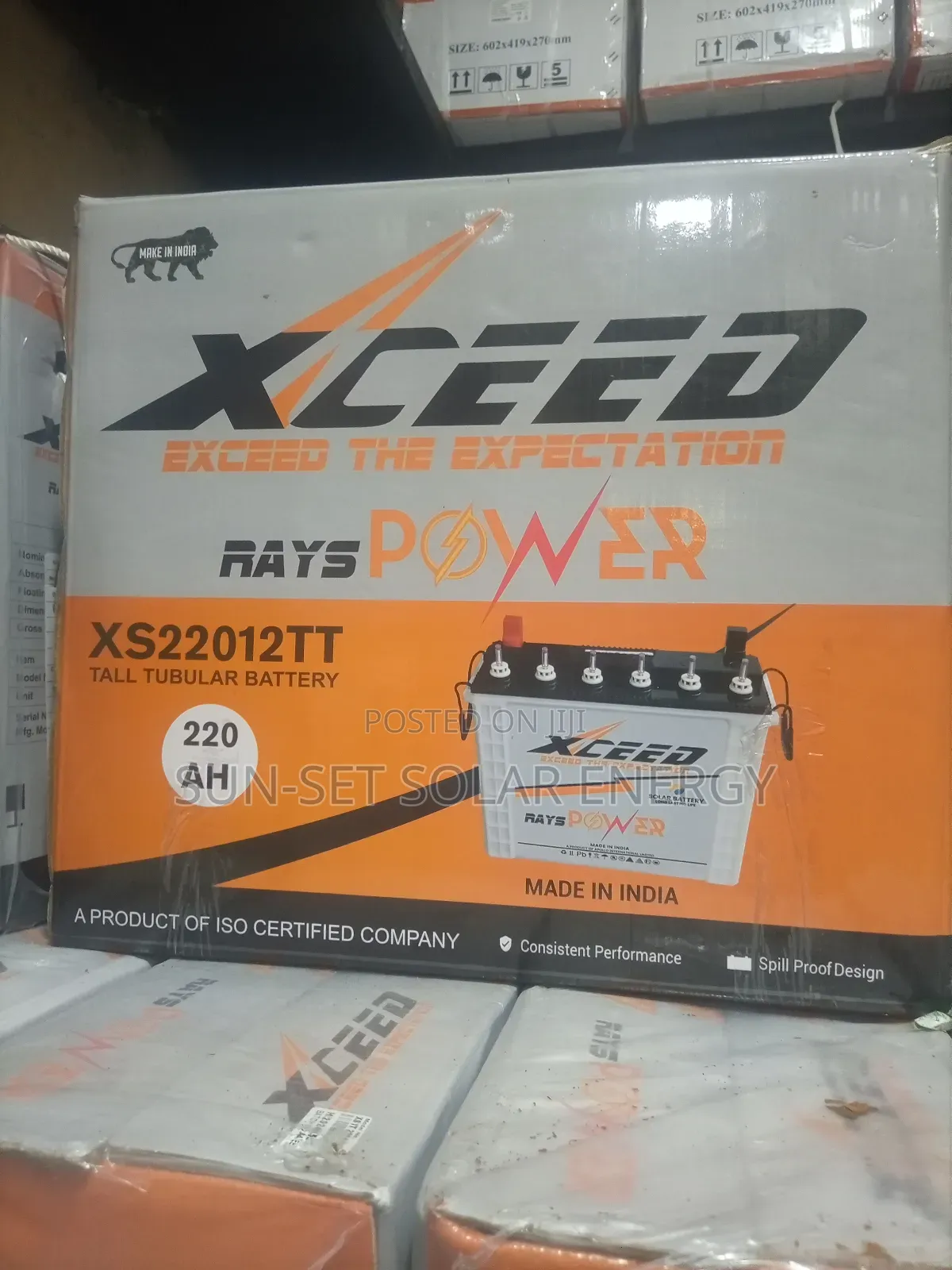 Xceed Tubular Battery 220ah12v