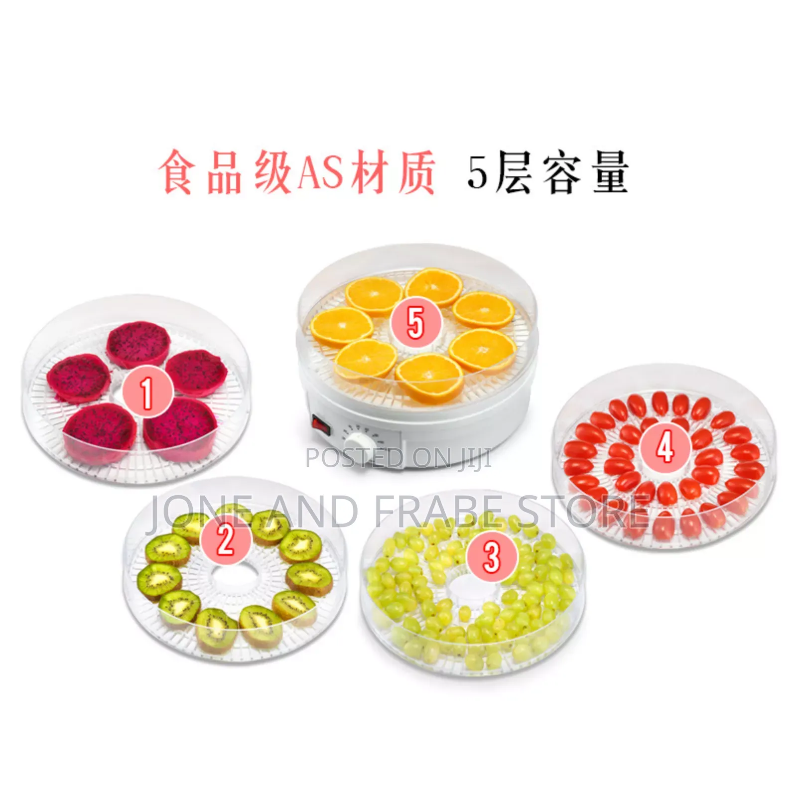Food, Fruit and Vegetable Dehydrator 5 Layers