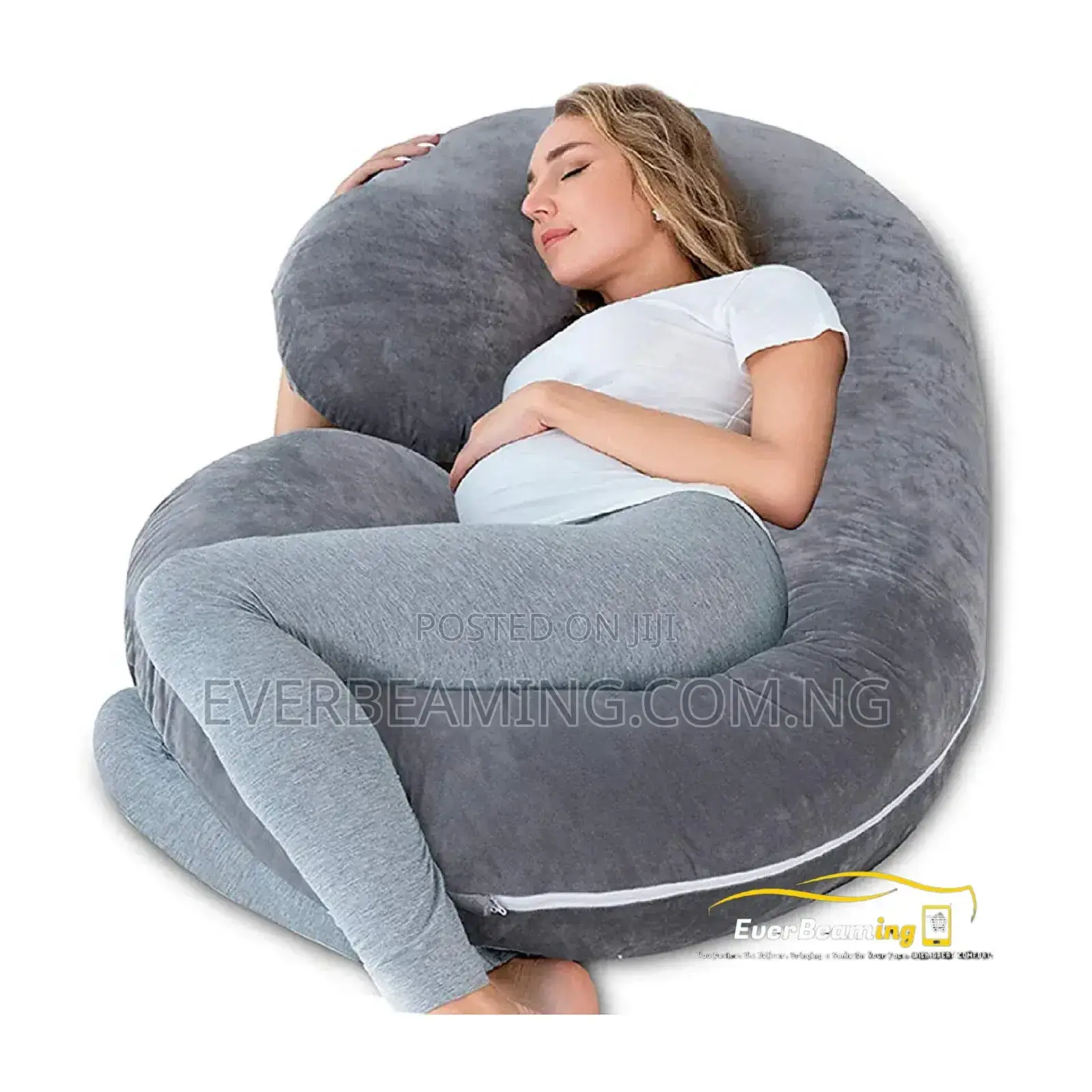 EverBeaming Pregnancy and Maternity Pillow _ Grey 1
