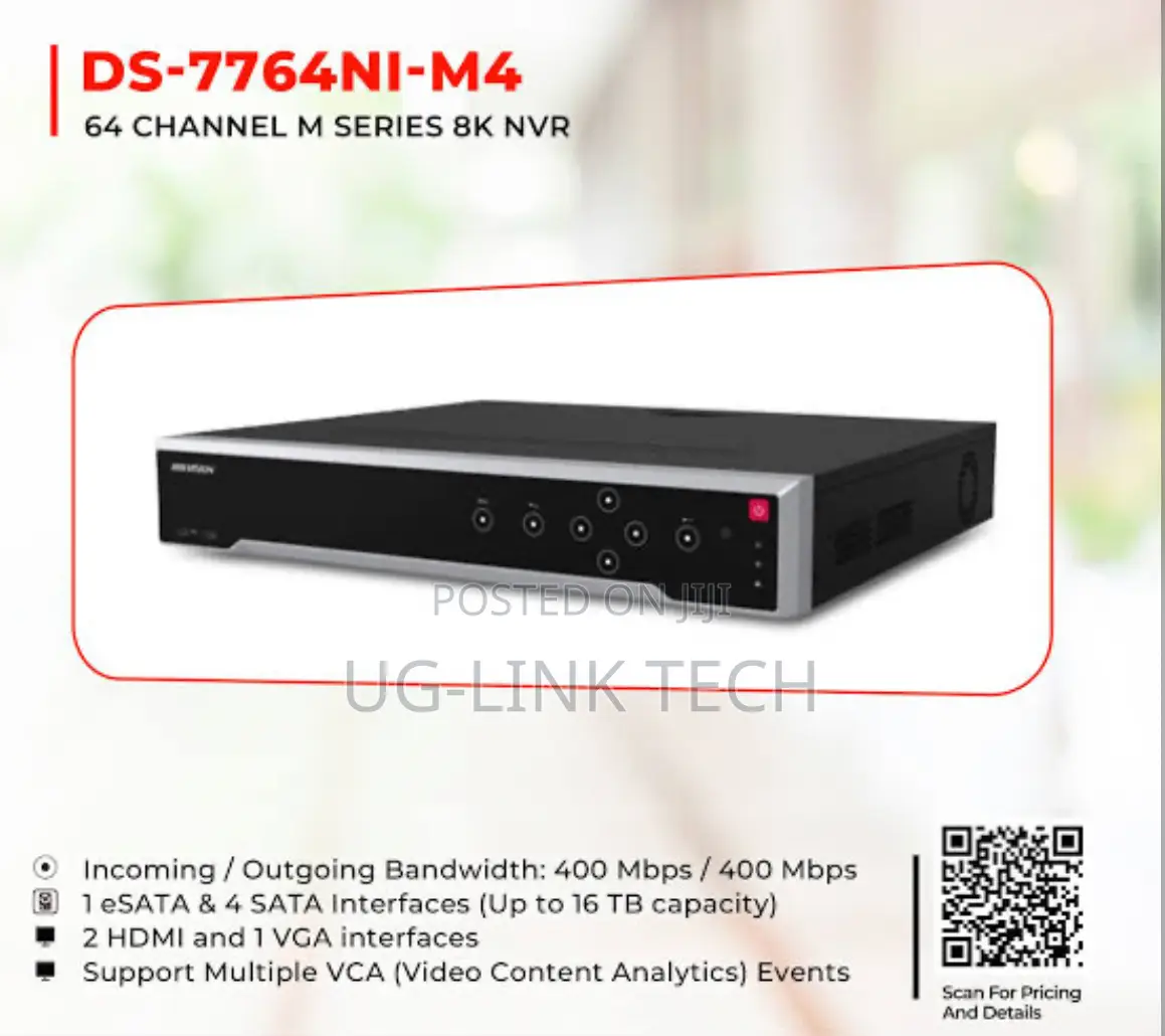 Hikvision 64 Channel NVR 4 Sata M4