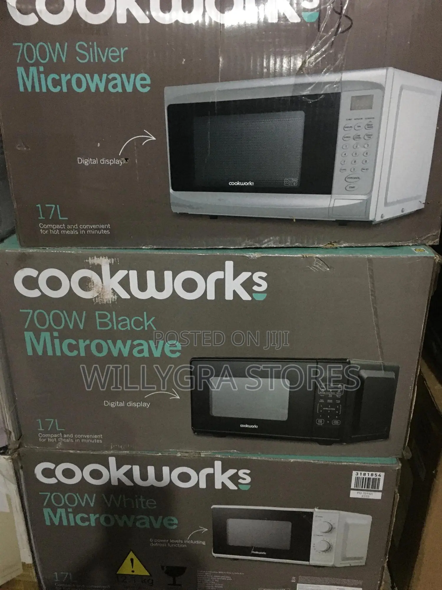 Cookworks 700w Standard Microwave P70b - Silver