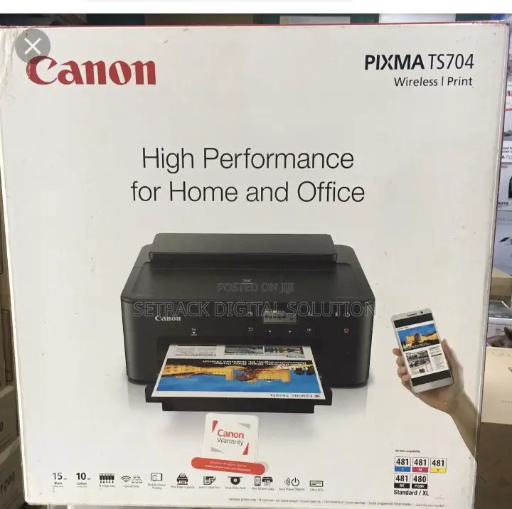 Canon Pixma Ts704 Wireless Photo Id Card A4 Paper Printer