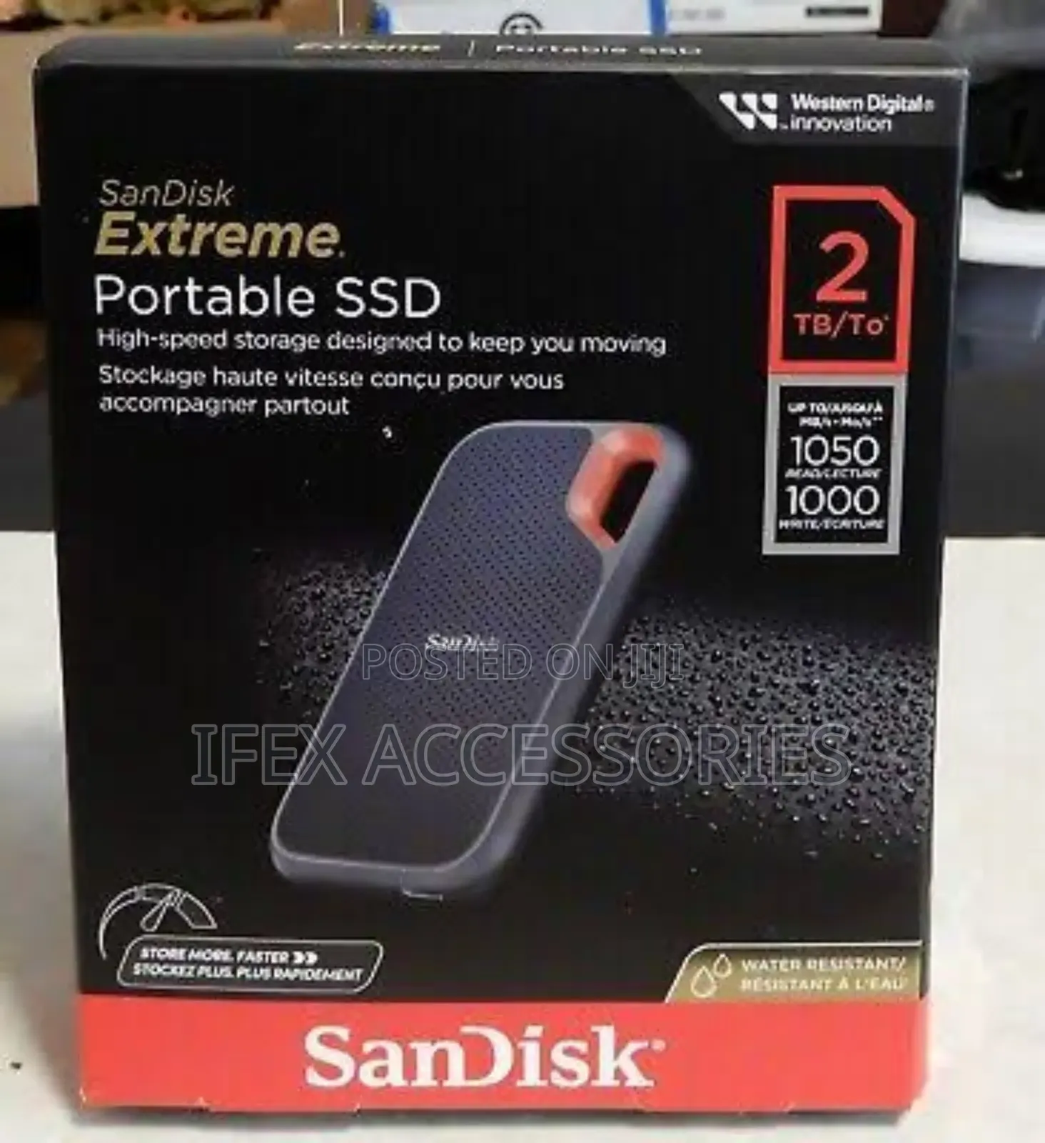Sandisk 2tb Extreme Portable SSD -Up to 1050mb/S Usb-C,Usb