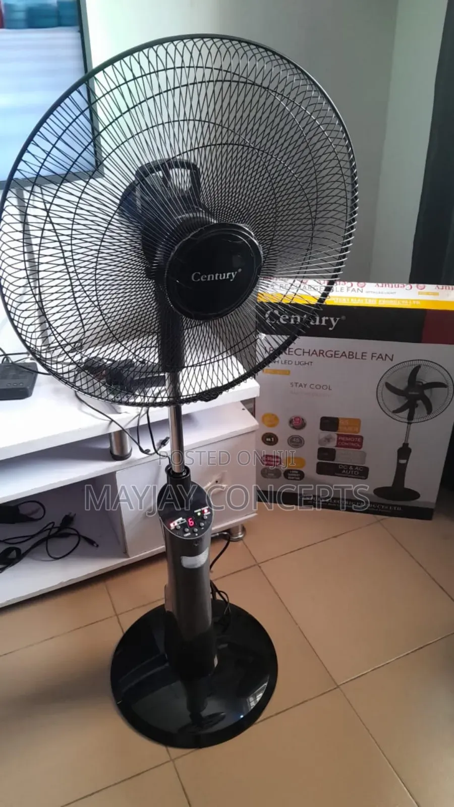 18" Century Ac/Dc Digital Rechargeable Fan-Support Solar Charge●Frc45h