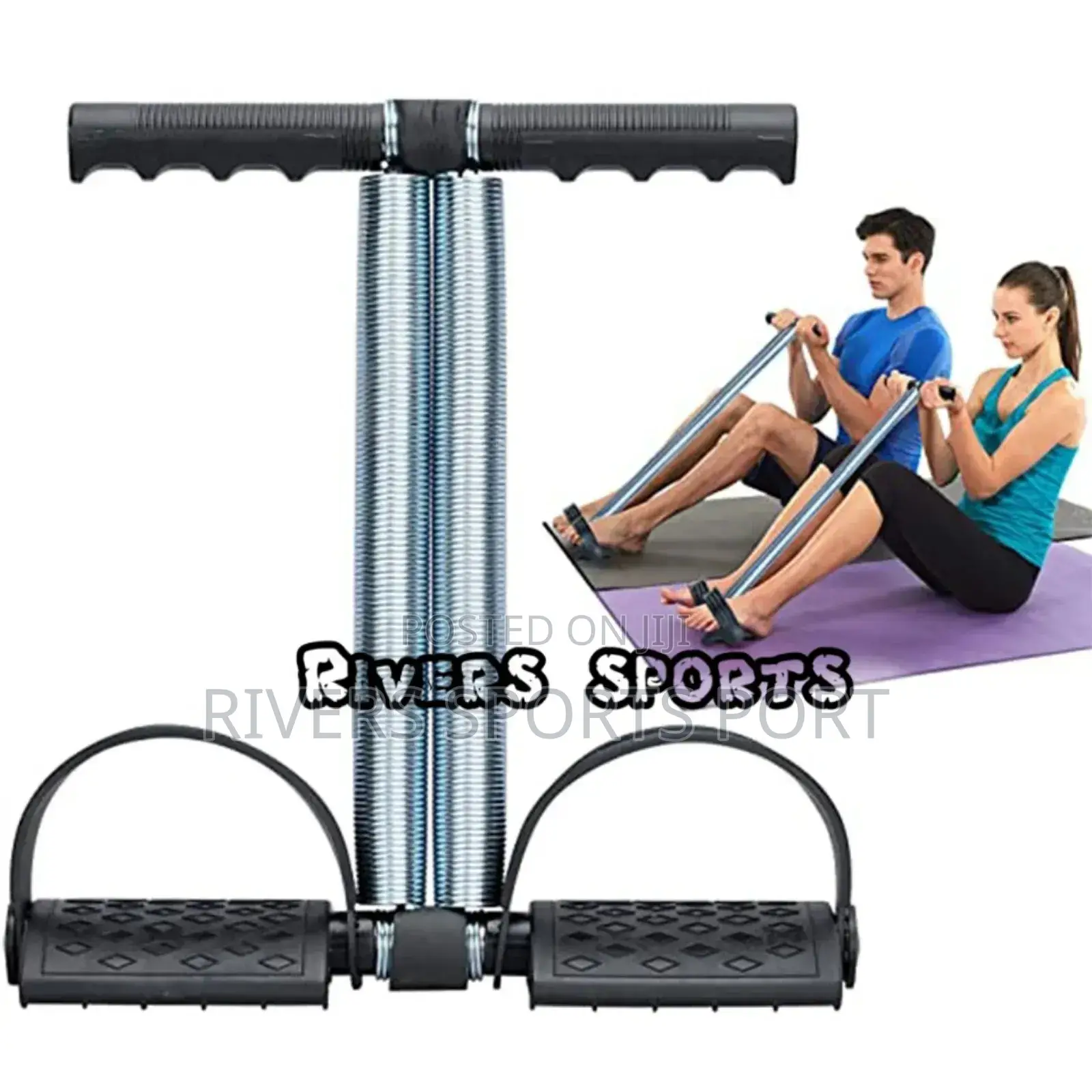 Double Spring Resistance Elastic Steel Yoga Tummy Trimmer