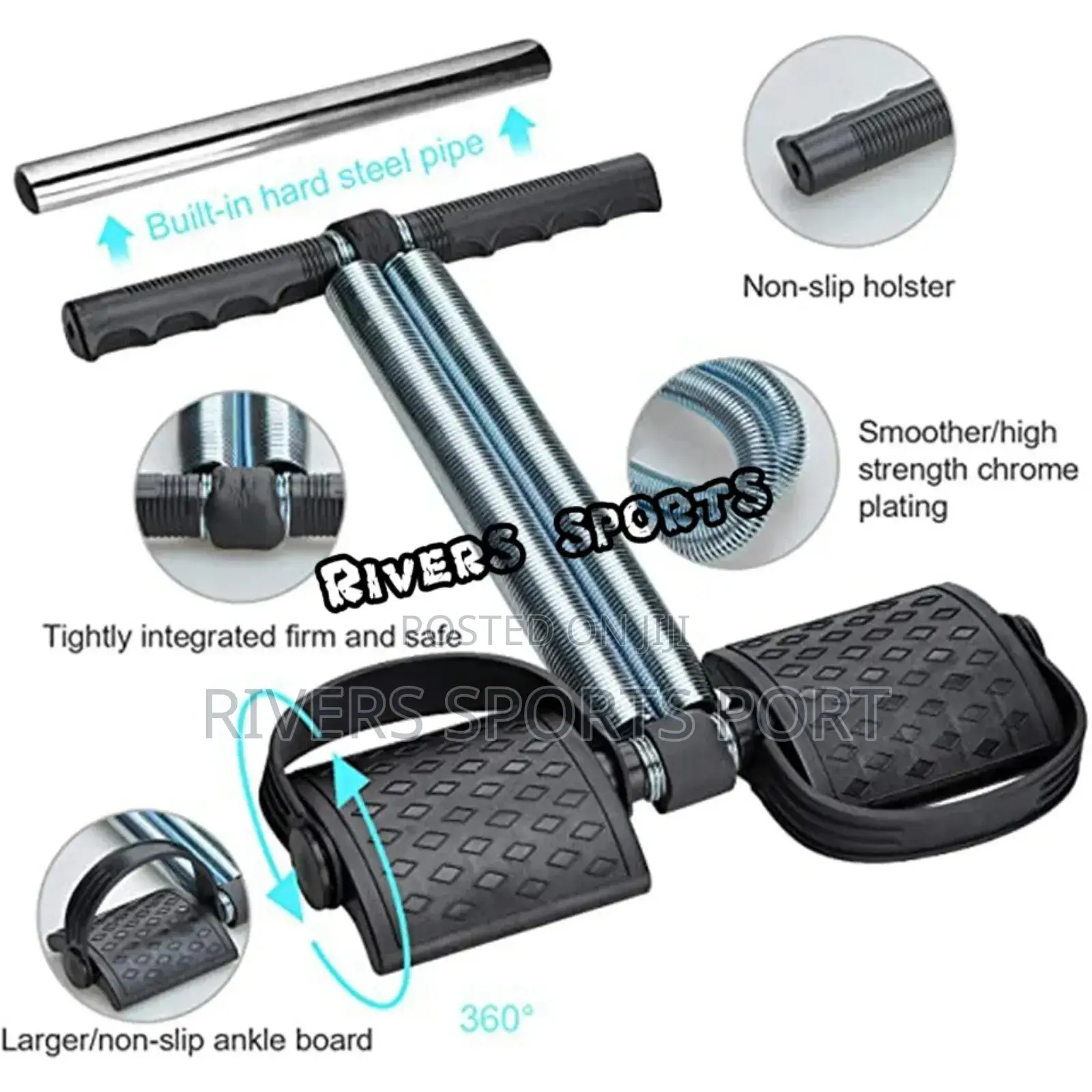 Double Spring Resistance Elastic Steel Yoga Tummy Trimmer