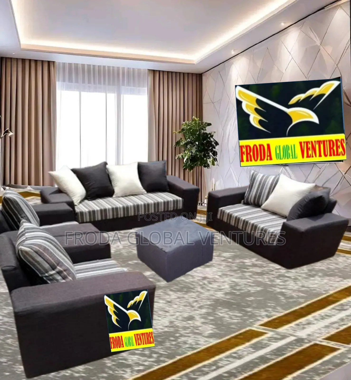 Quality Couch of 7 Seaters Sofa Chairs and Table. Pbfa001
