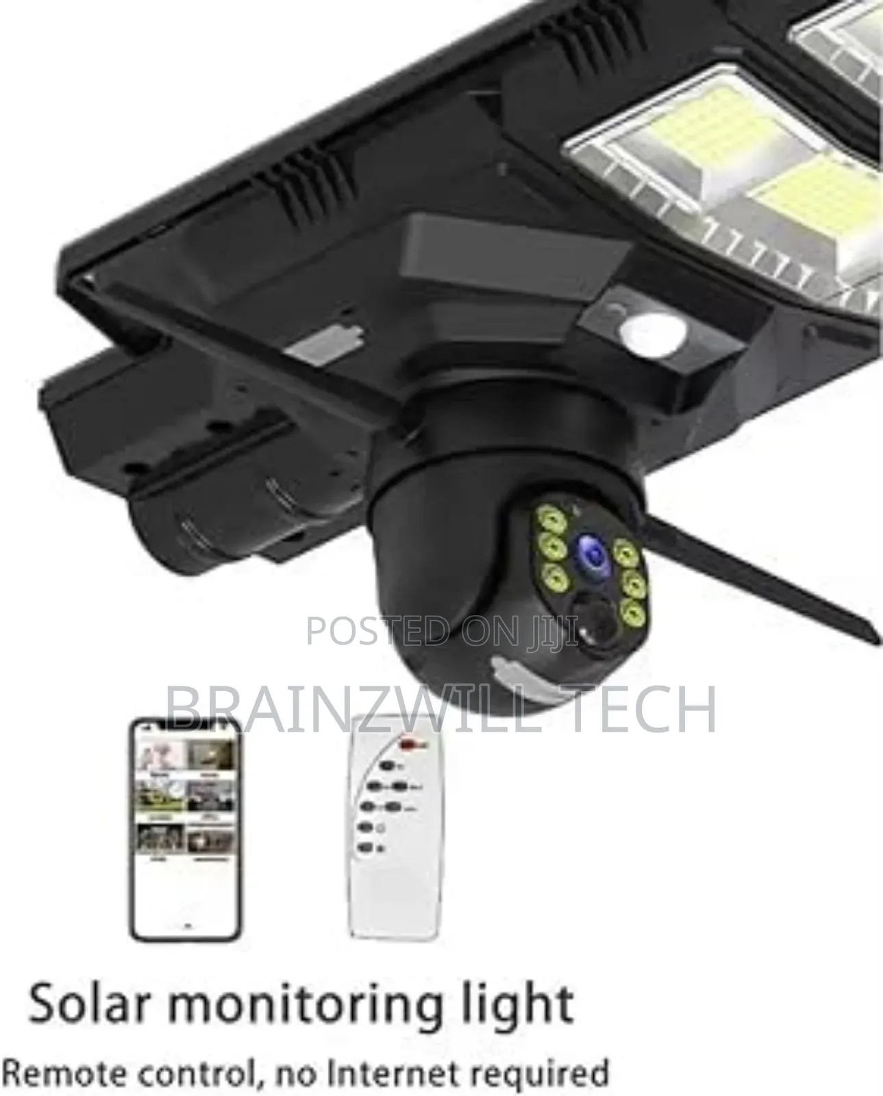 450w V380 Solar Street Light With 4g PTZ Camera Rotate 360°