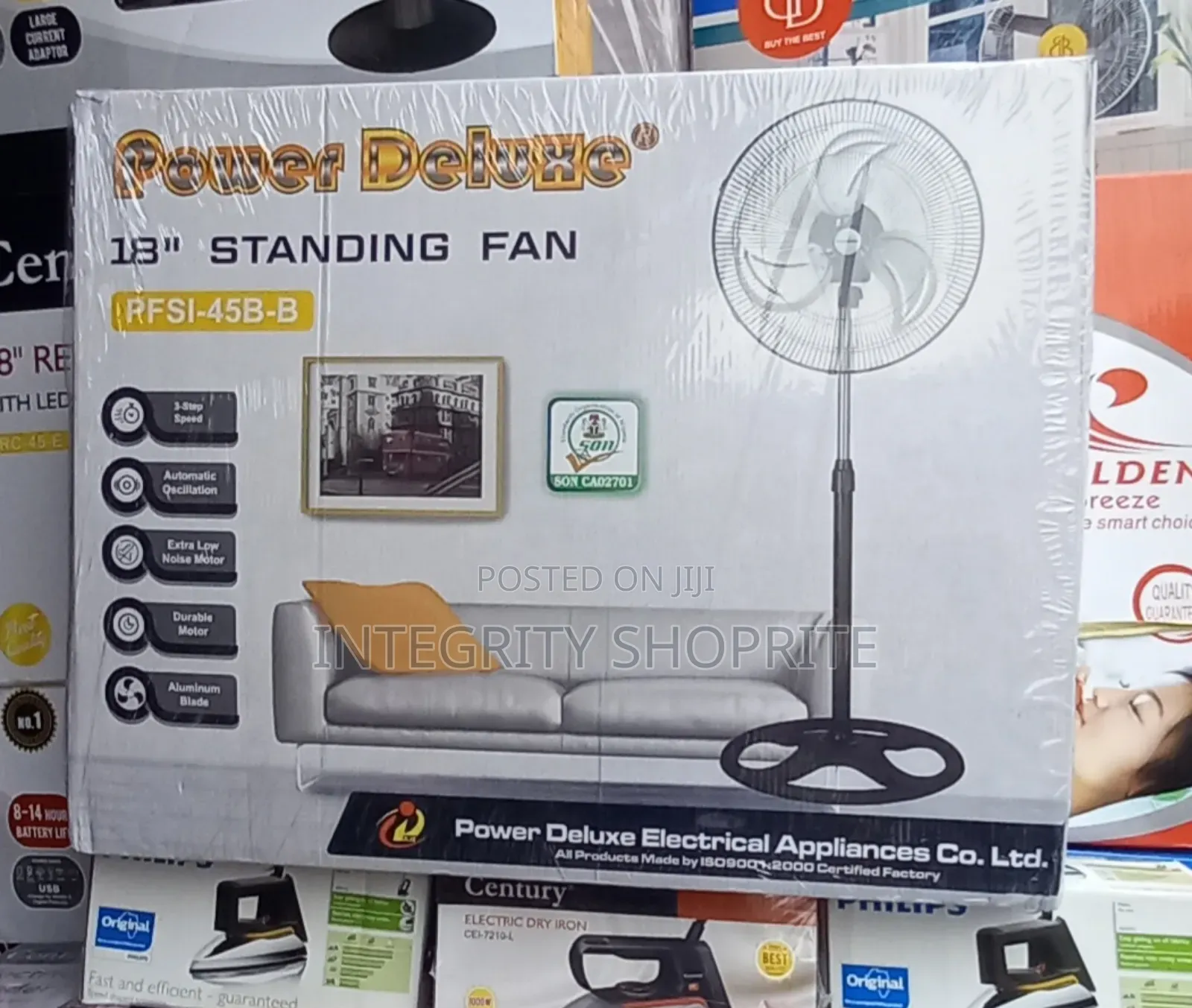 Power Deluxe 18inch Standing Fan