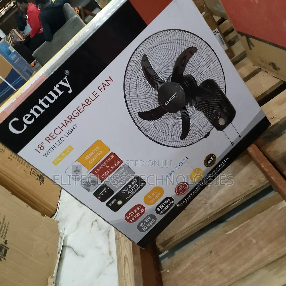 Power Pulse Century 18 Inches Rechargeable Wall Fan