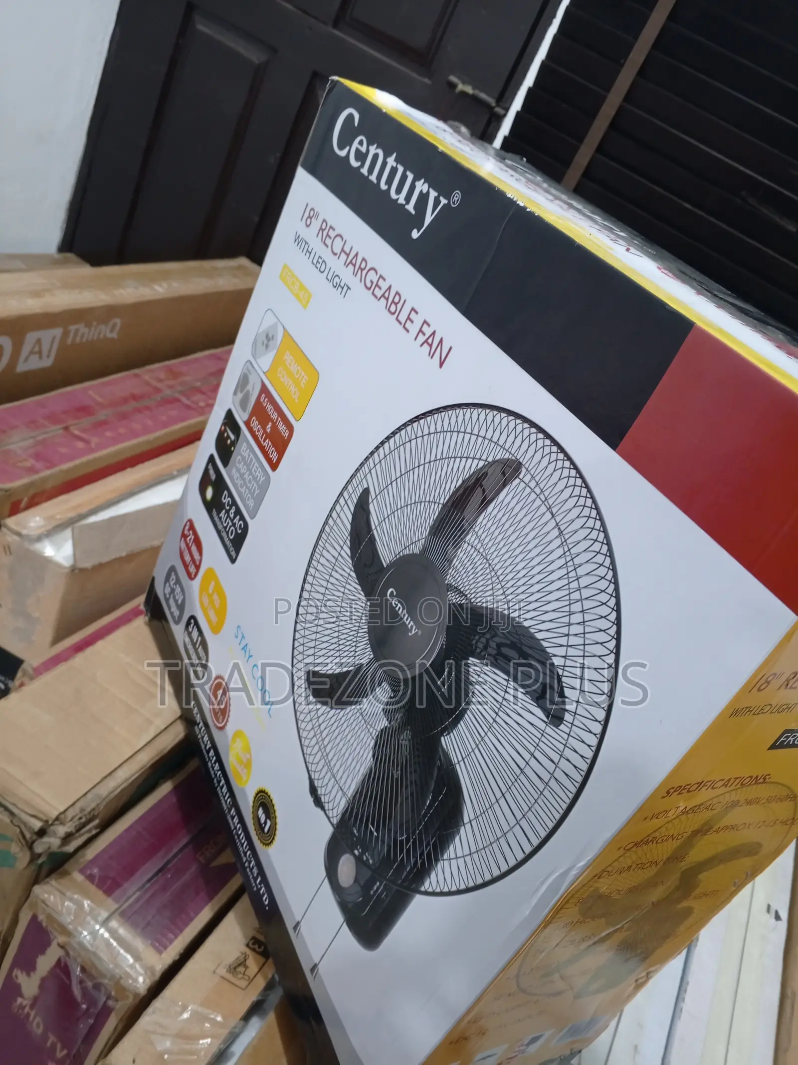 Century High Power 18'' Rechargeable Fan