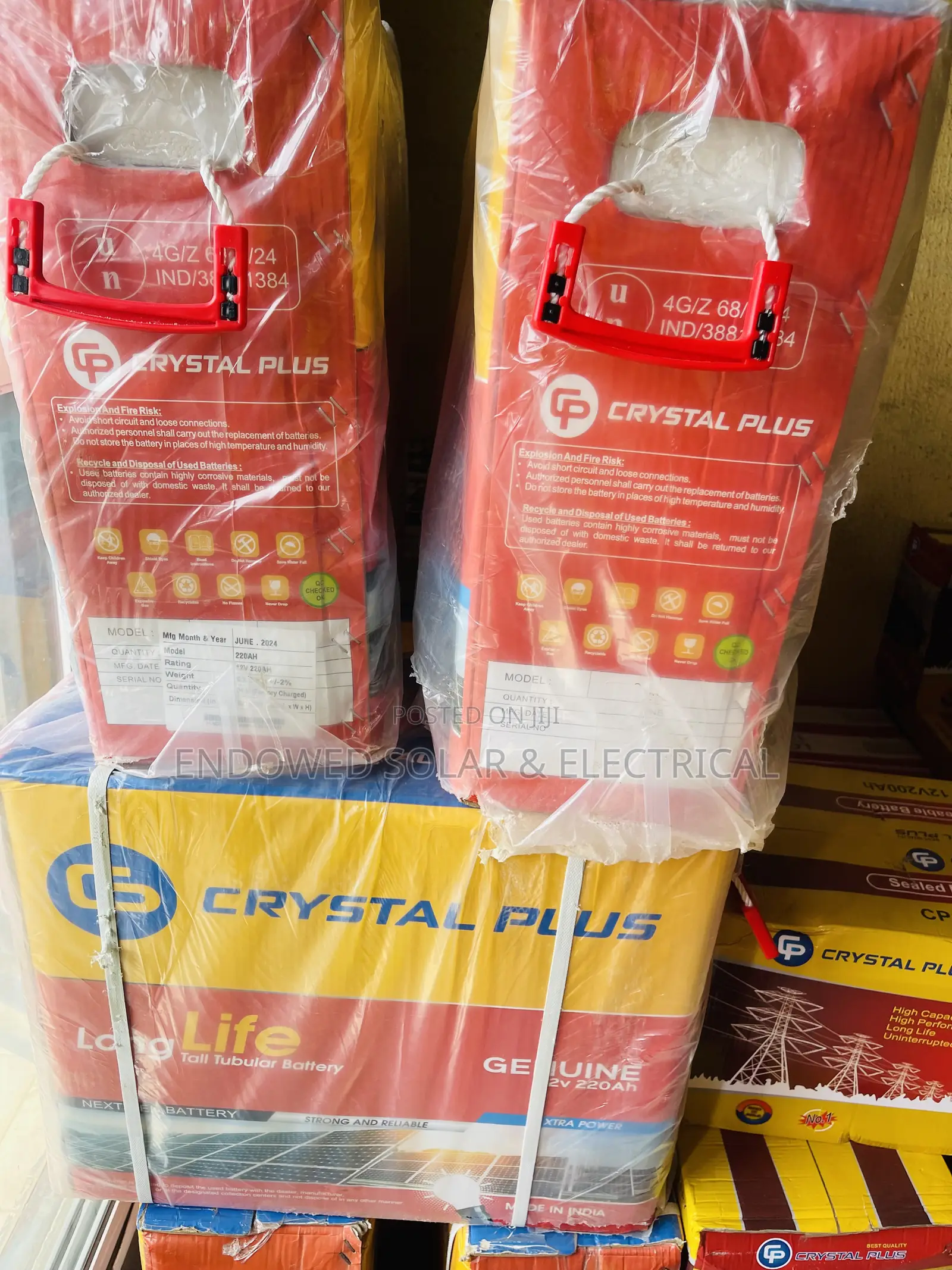 220ah 12v Crystal Plus Tubular Batteries Available in Stock