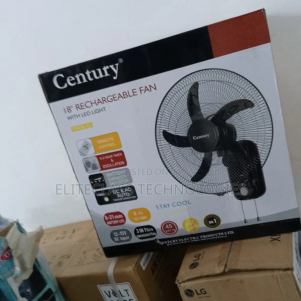 Century 18 Inches Rechargeable Wall Fan Provide Warmth