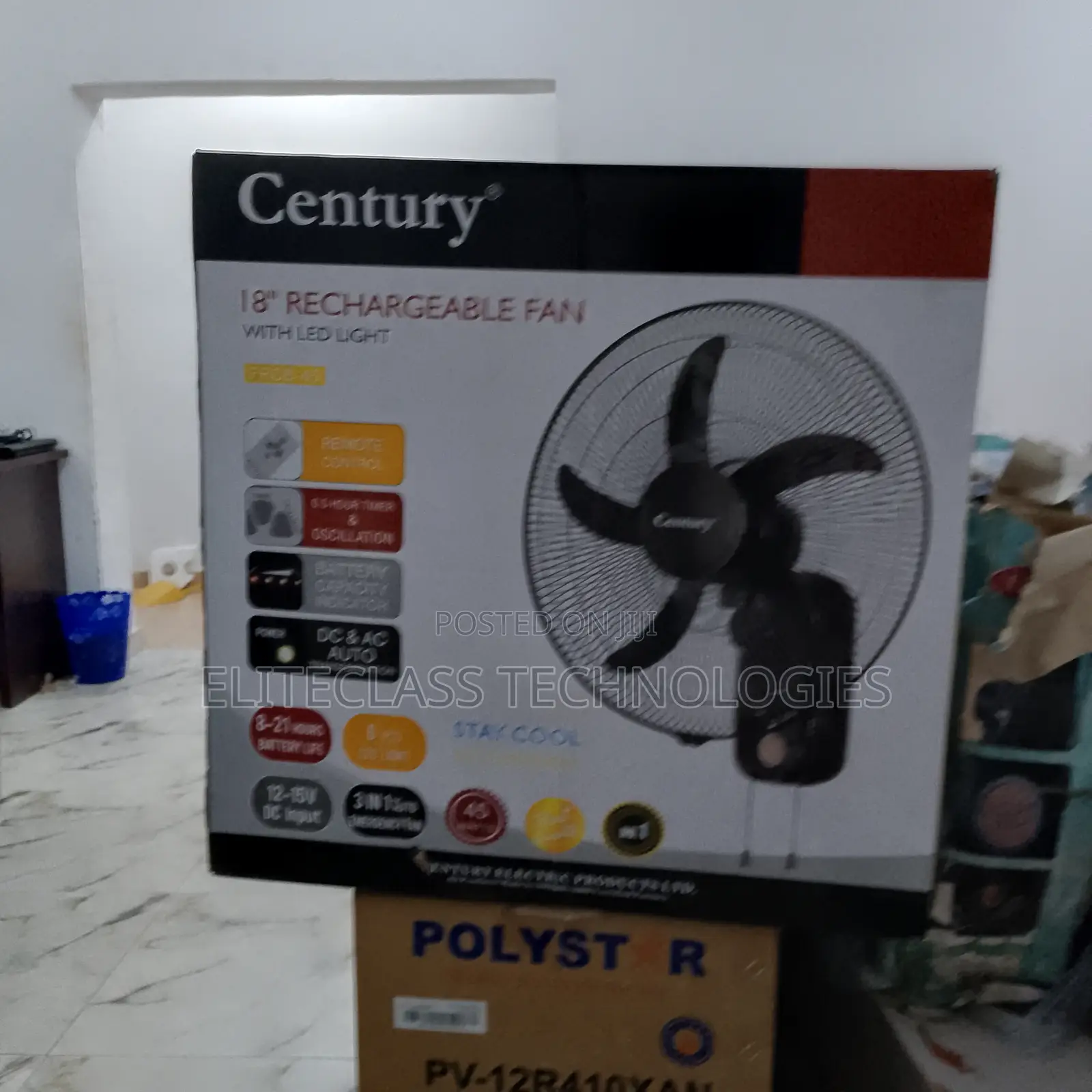Century 18 Inches Rechargeable Wall Fan Provide Warmth