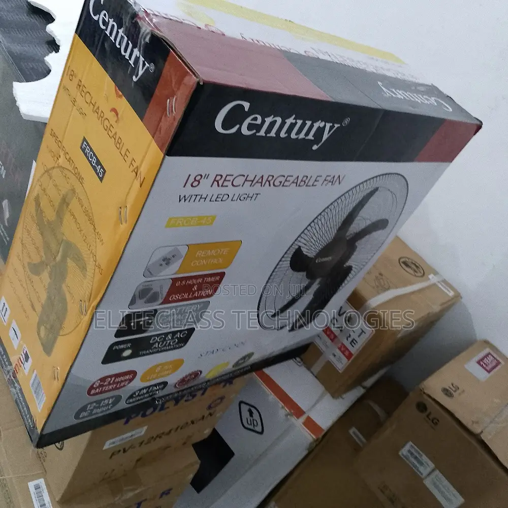 Soothing, Calming Century 18 Inches Rechargeable Wall Fan