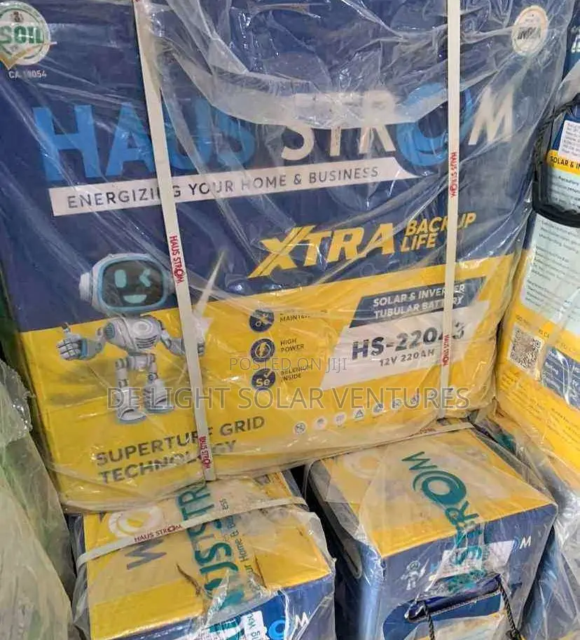 Haustrom 220ah 12V Tubular Battery