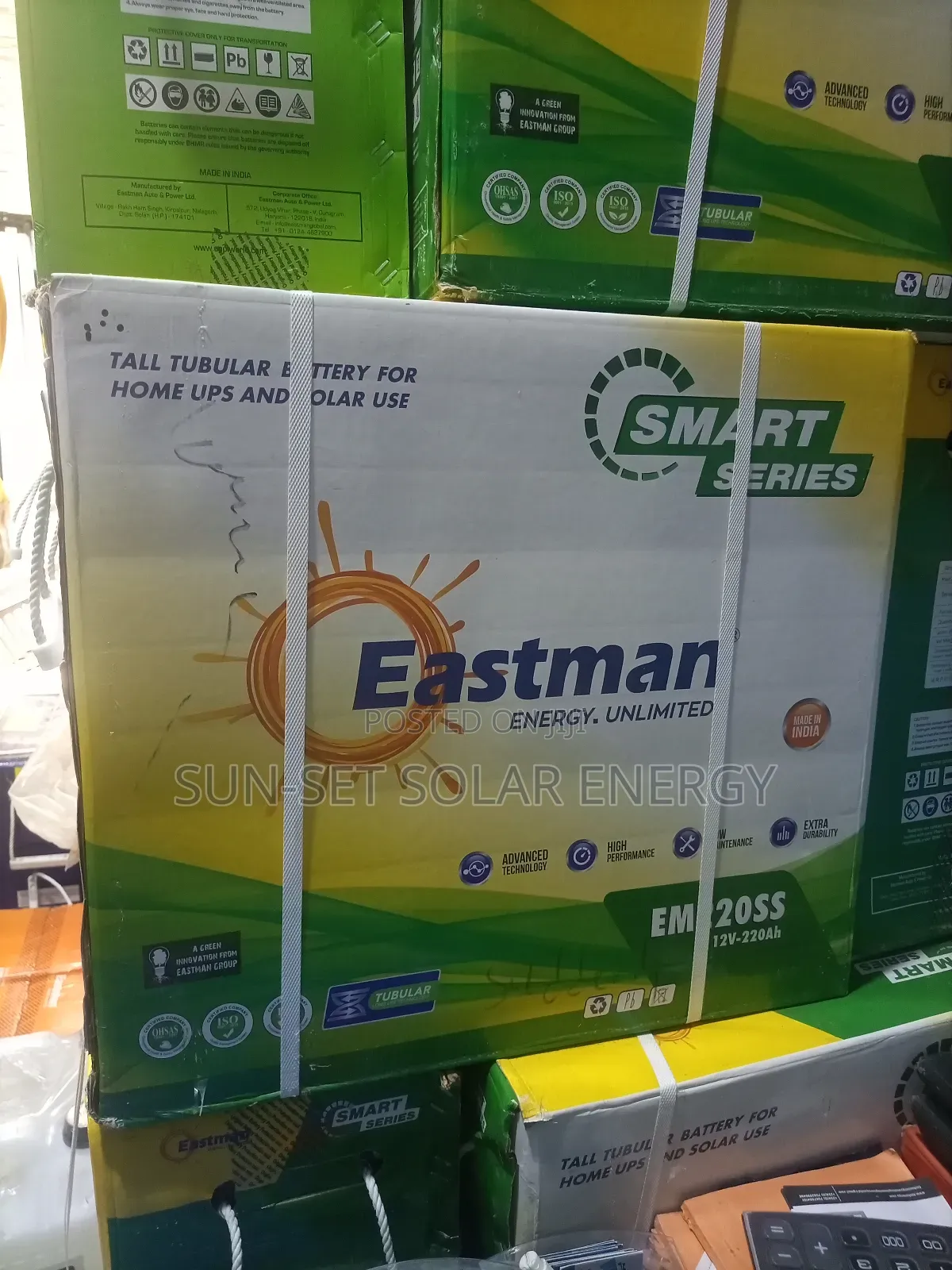 Eastman Tubular Battery 220ah 12V. 2yrs Warranty