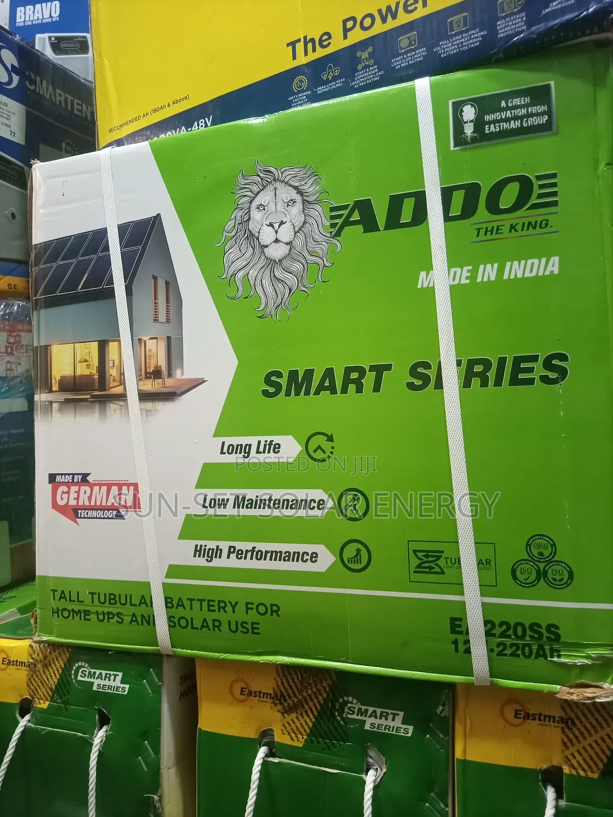 Addo Tubular Battery 220ah 12V With 2yrs Warranty.