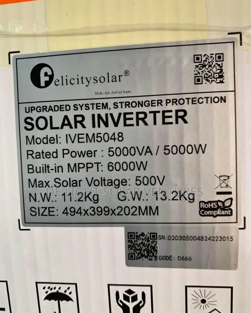 Ovem 5kva 48v Felicty Solar Inverter Available