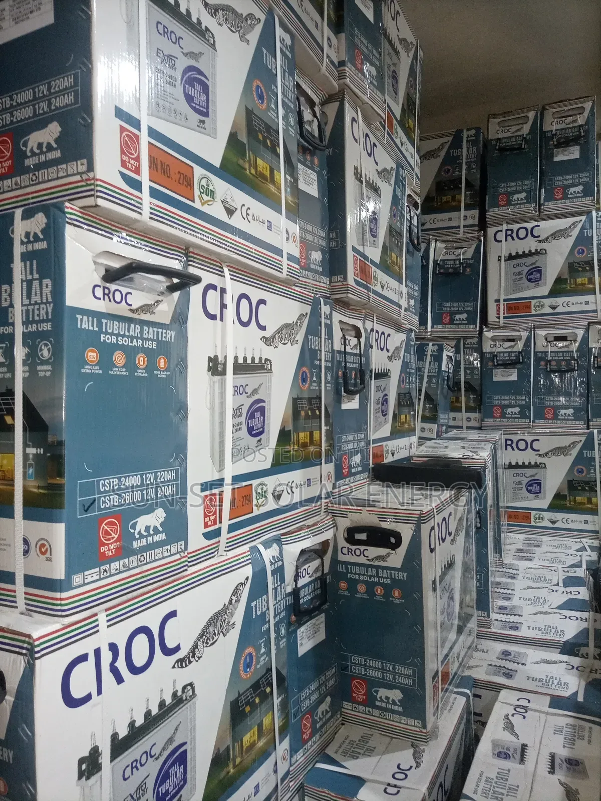 Croc Tubular Battery 240ah 12V With 2yrs Warranty.