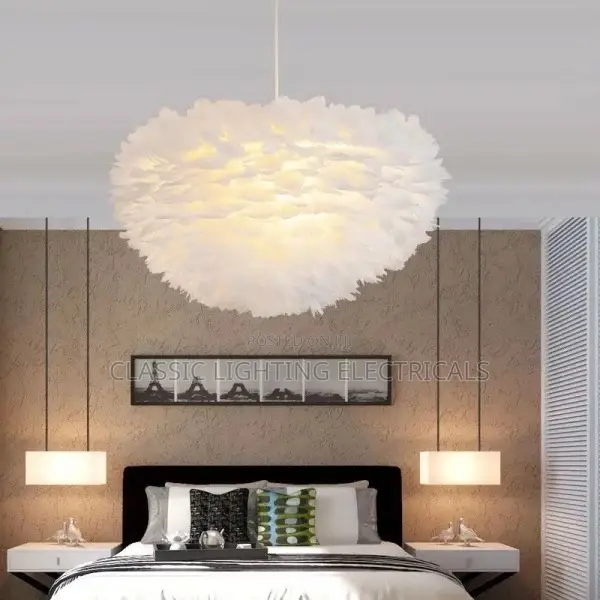 Nordic Feather Chandelier Modern LED Pendant Lamp