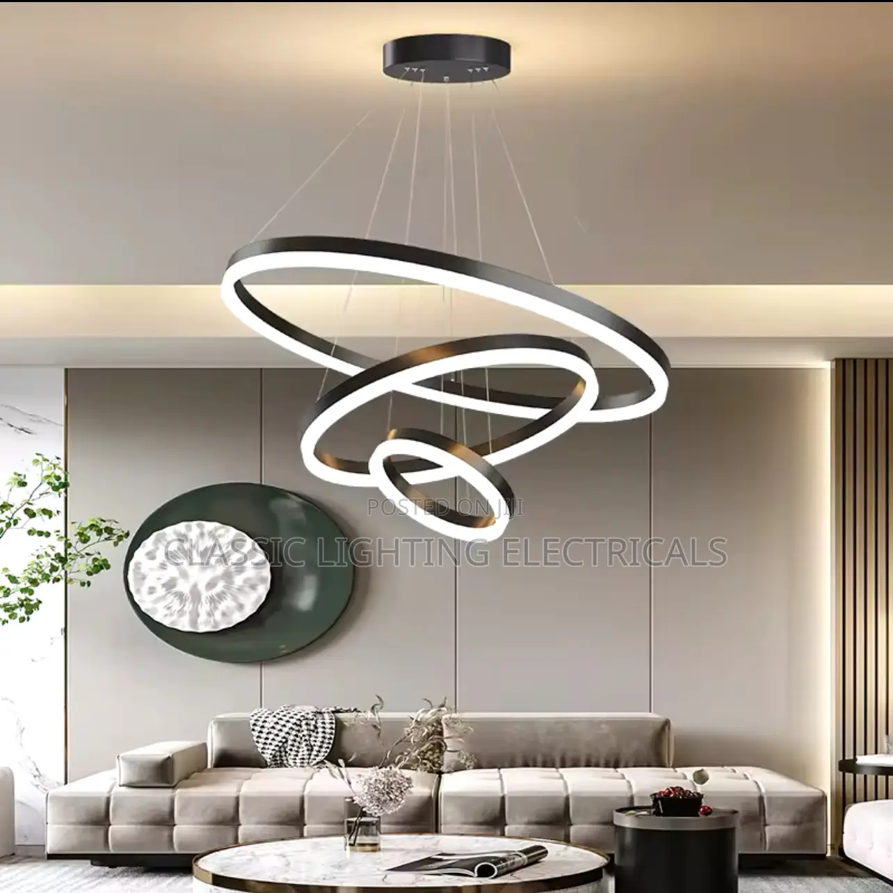 Simple Led Chandelier Villa Living Room Bedroom Living Room