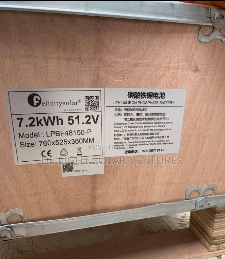 Felicty Lithium Ion Battery 7.2KWH51.2V Available