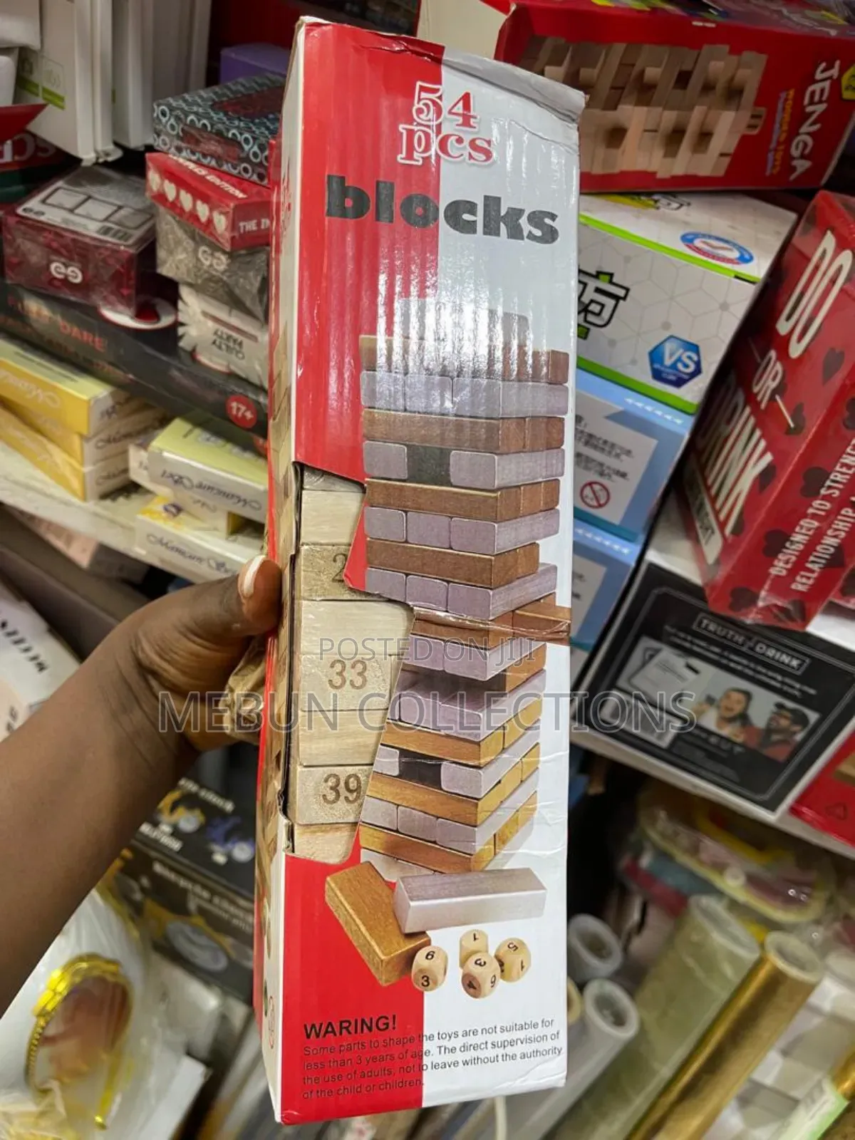 Jenga 54pcs Coloured Game