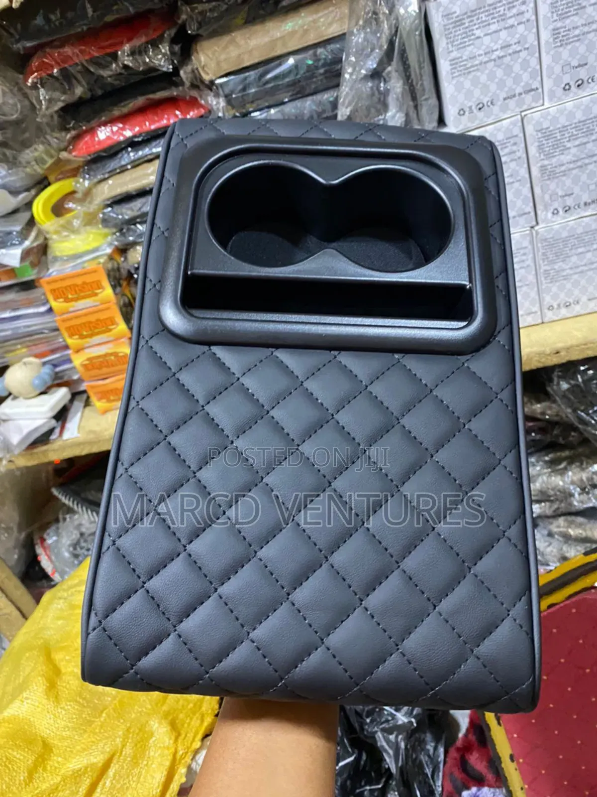 Universal Executive Armrest With Phone Holder Cupholder