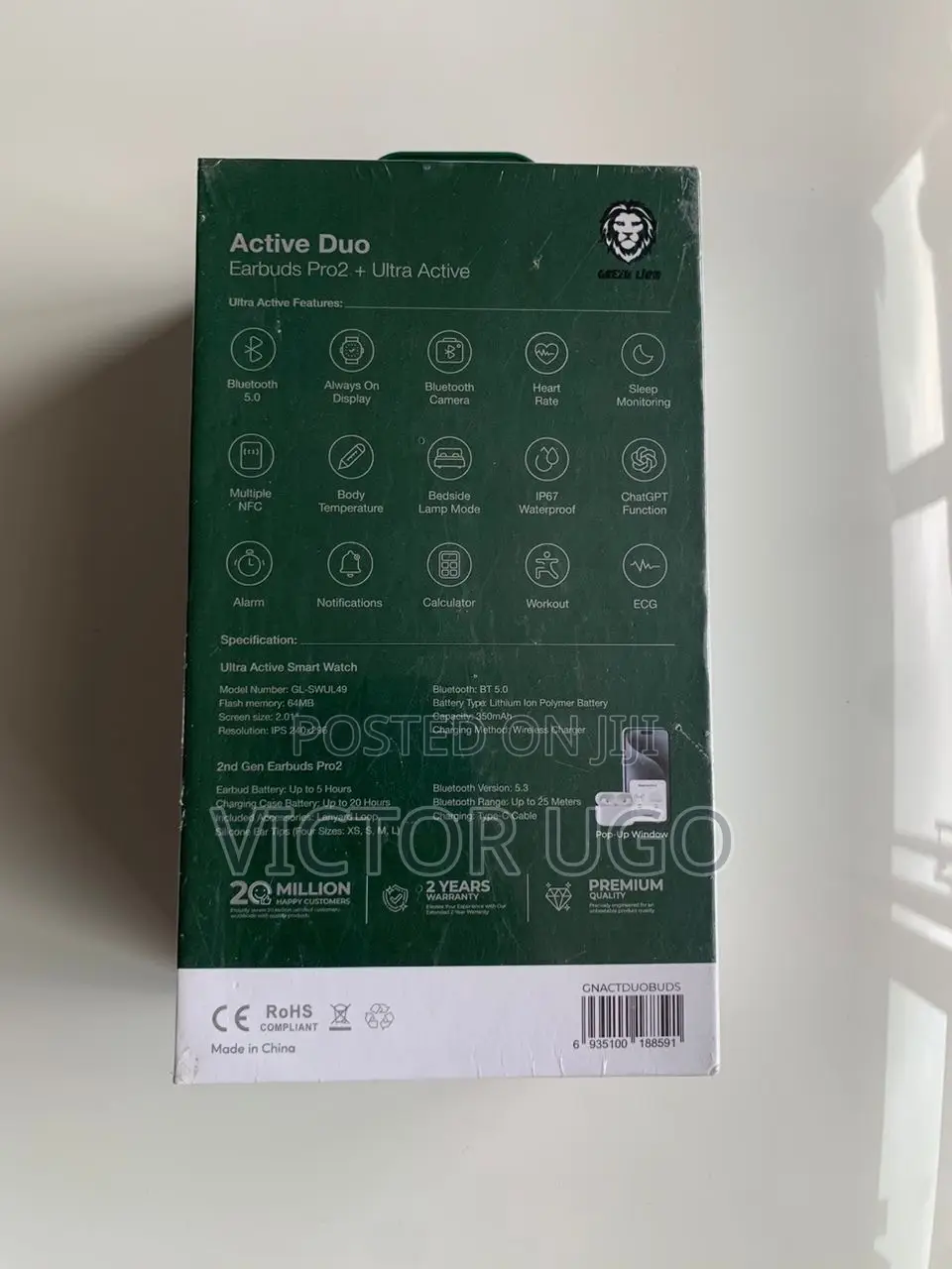 Green Lion Ultimate 10 46MM Smart Watch