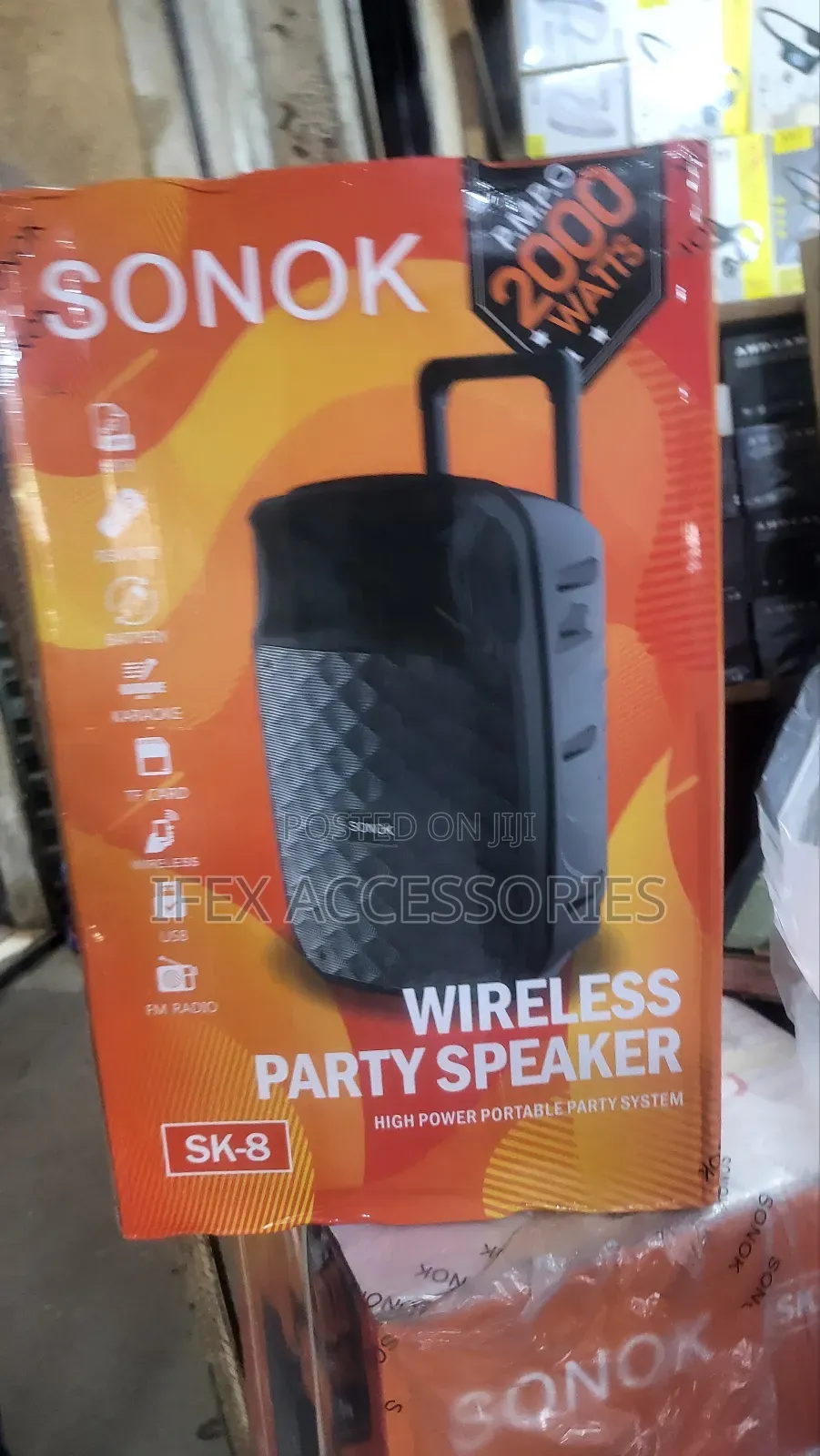 Sonok 8'' Rechargeable Public Address System Bluetooth 2 Mic
