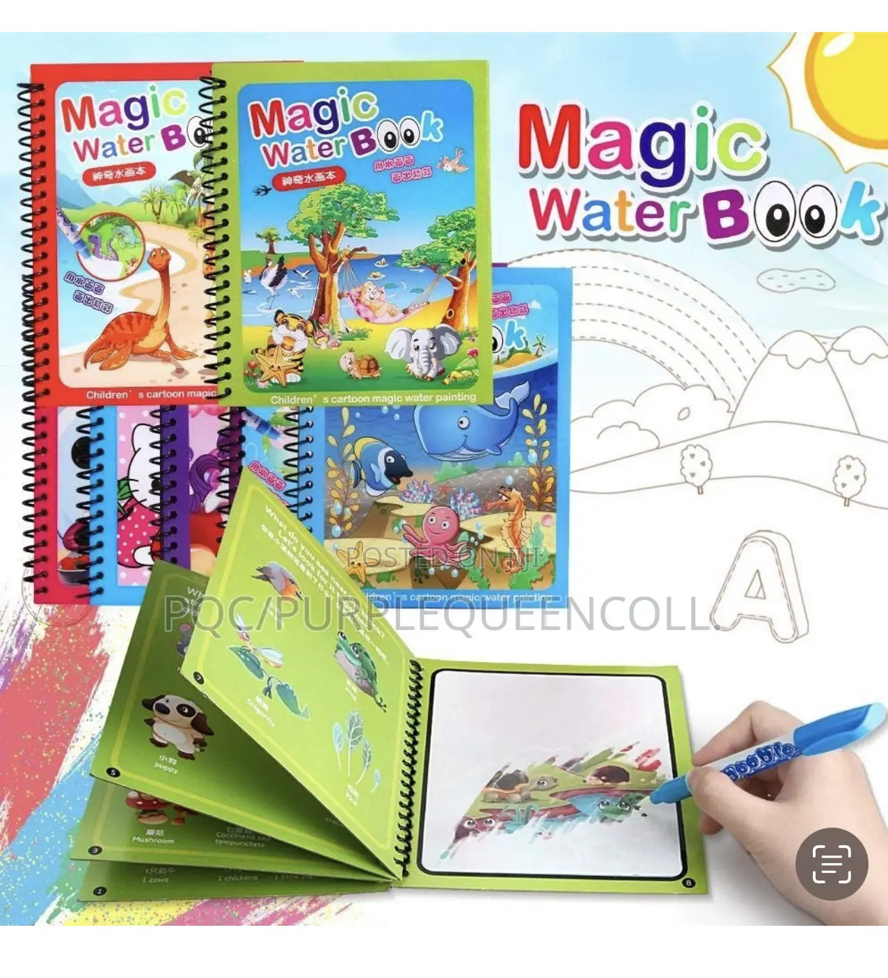 Reusable Magic Water Painting Book for Kids