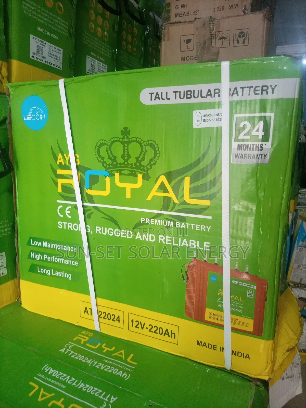 Royal Tubular Battery 220ah 12V and 2yrs Warranty.