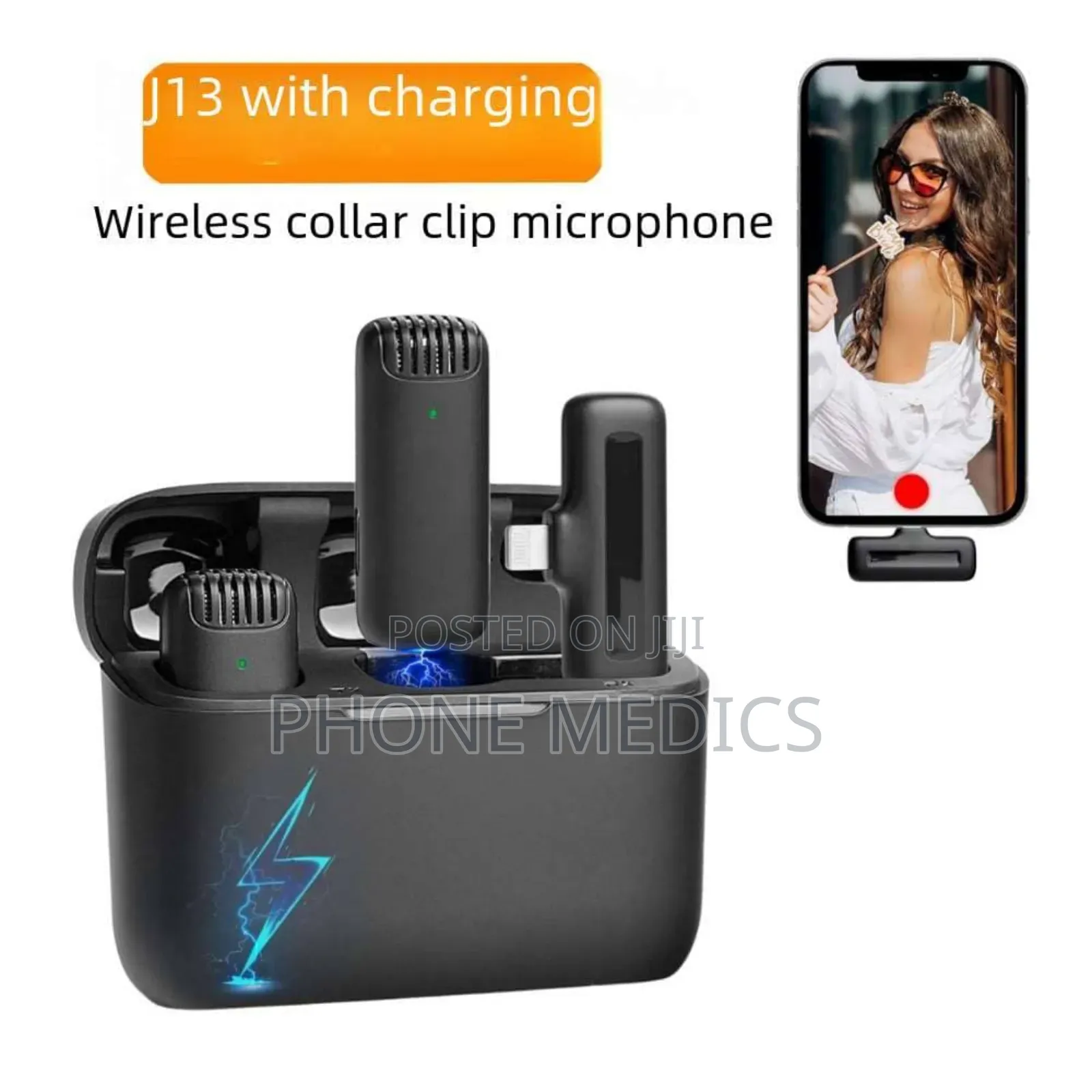 J13 Wireless Lapel Vlogging Mic With Charging Case