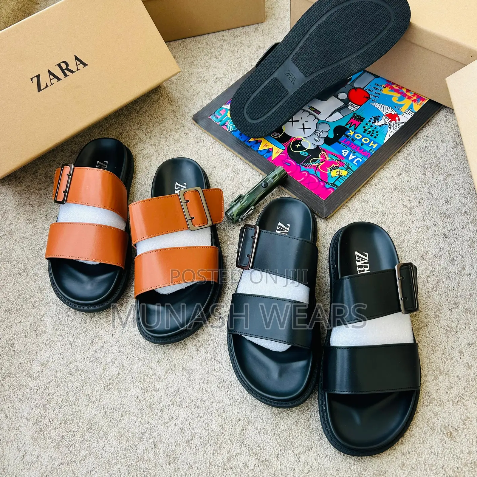 Zara X Givenchy Leather Slipers