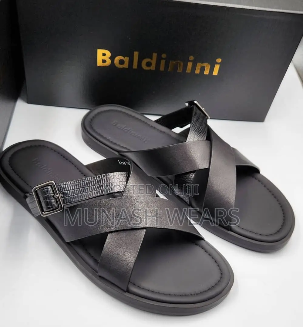 Italian Baldini Leather Slipers