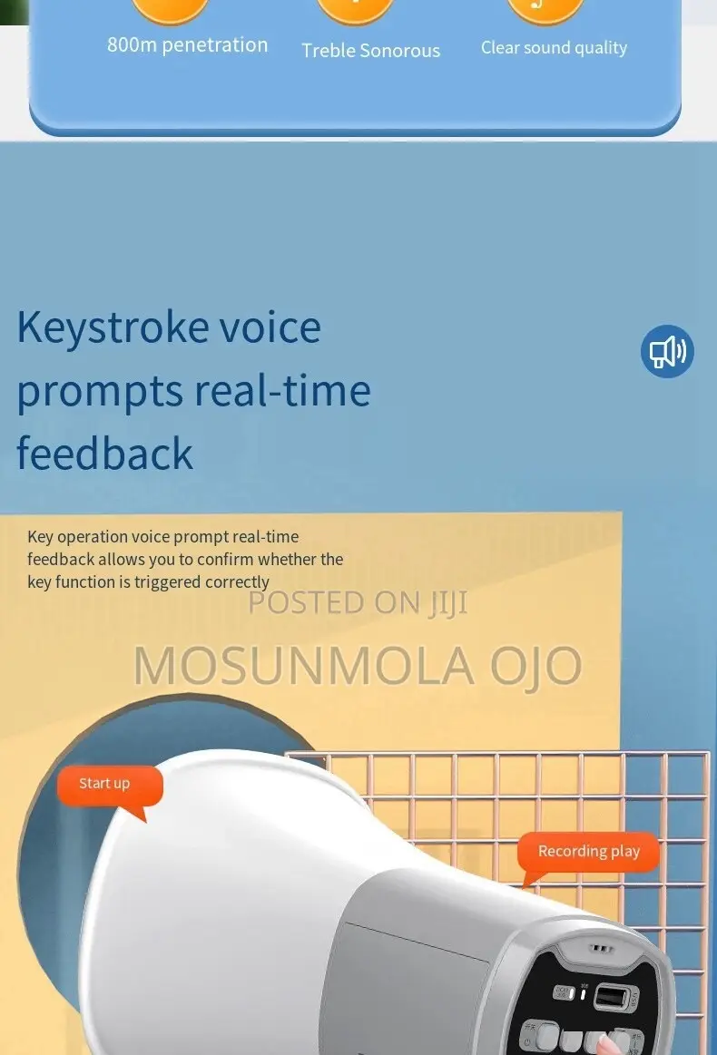 Rechargeable Megaphone/Speaker-Handheld