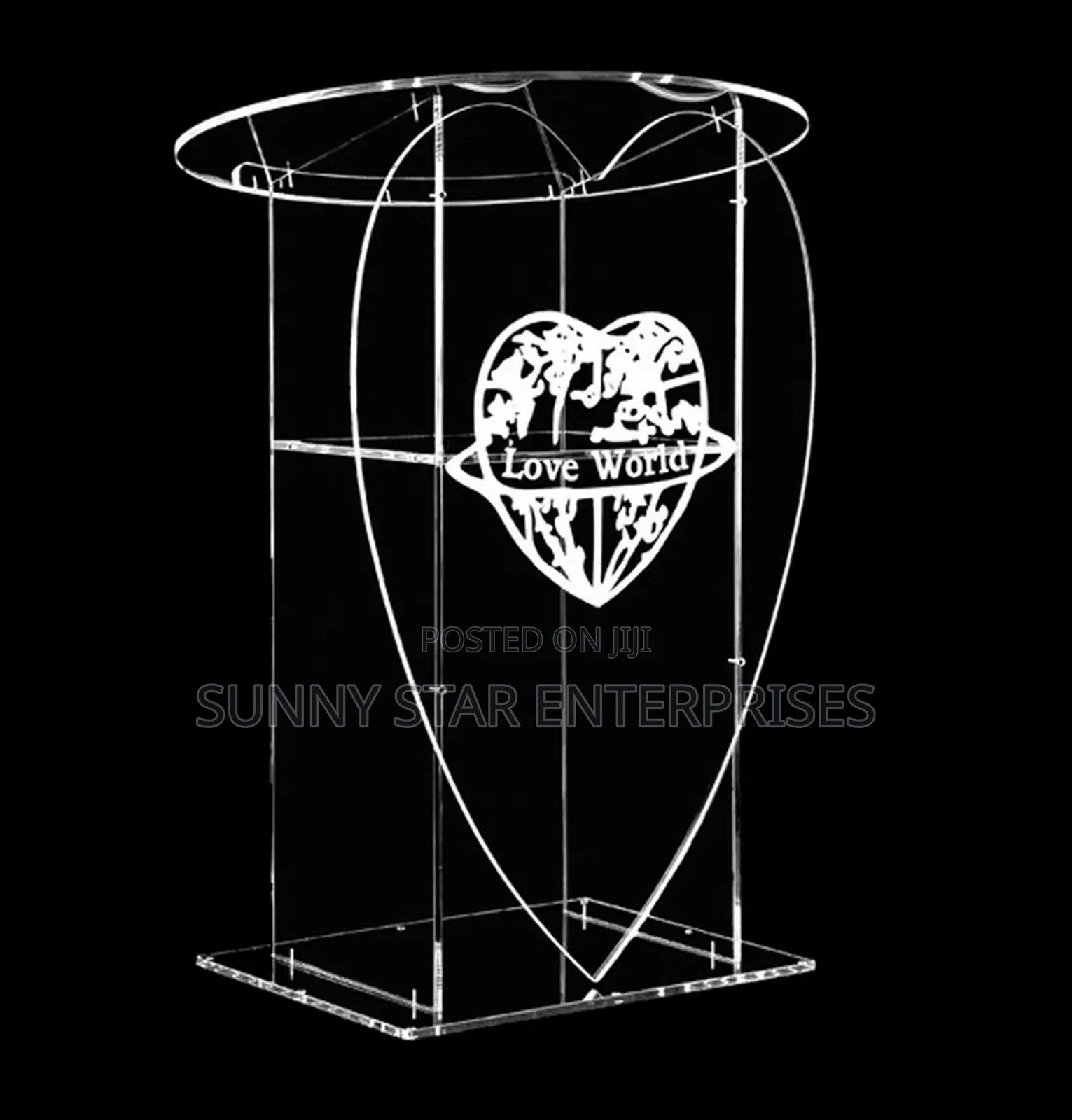 Quality Unbreakable Acrylic Love World Pulpit for Church