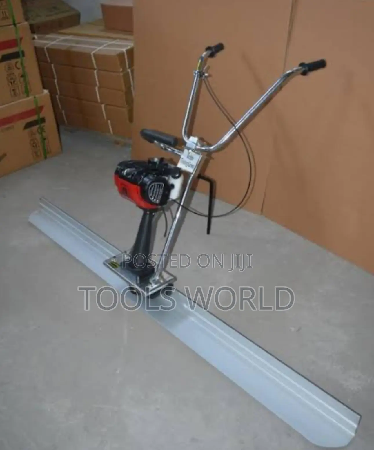 Concrete Bull Float Power Vibrating Screed With 4meter Board