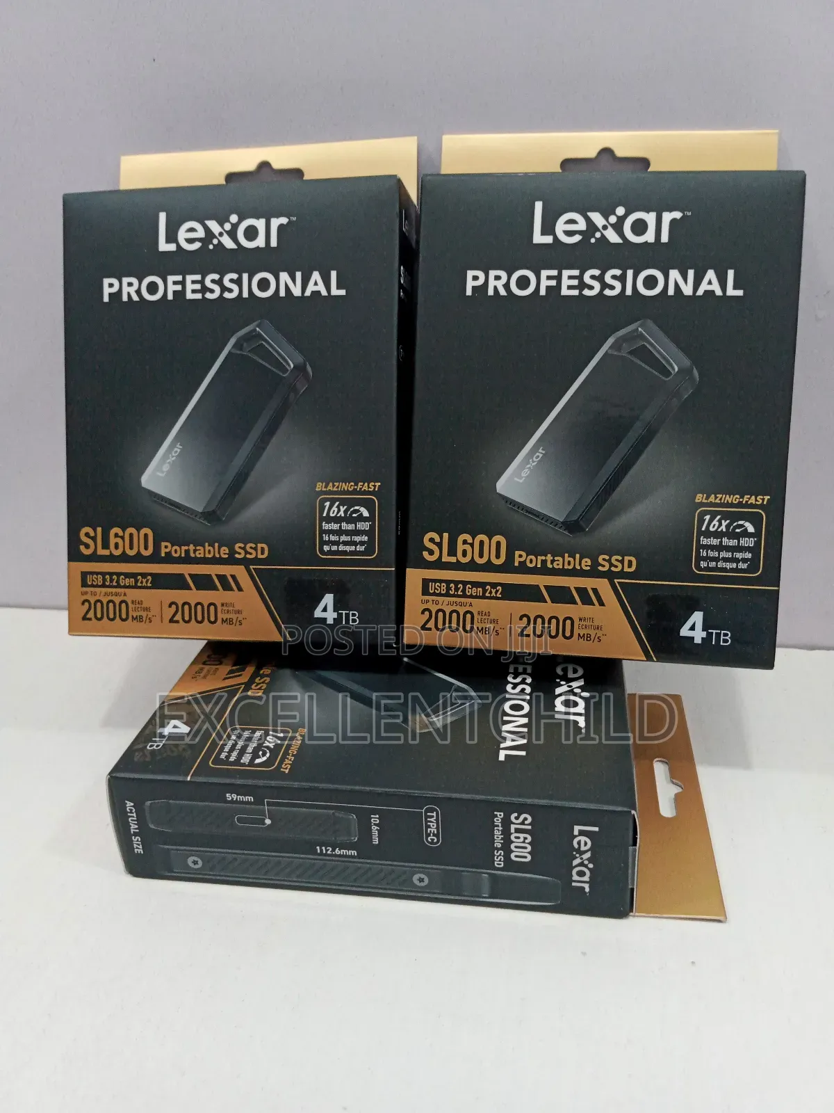 Lexar 4TB SL600 Portable SSD Up to 2000mb/S Read Write Speed
