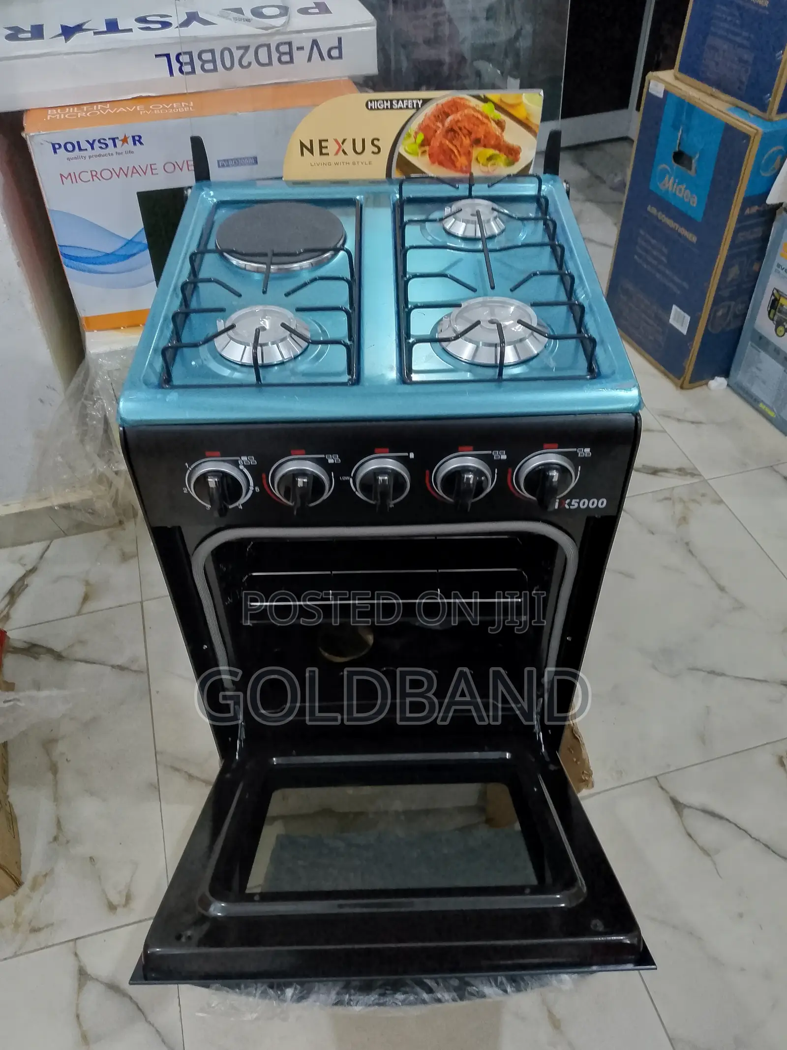 Nexus 3+1 Nx-5055bc Auto Ignition Easy to Clean Gas Cooker