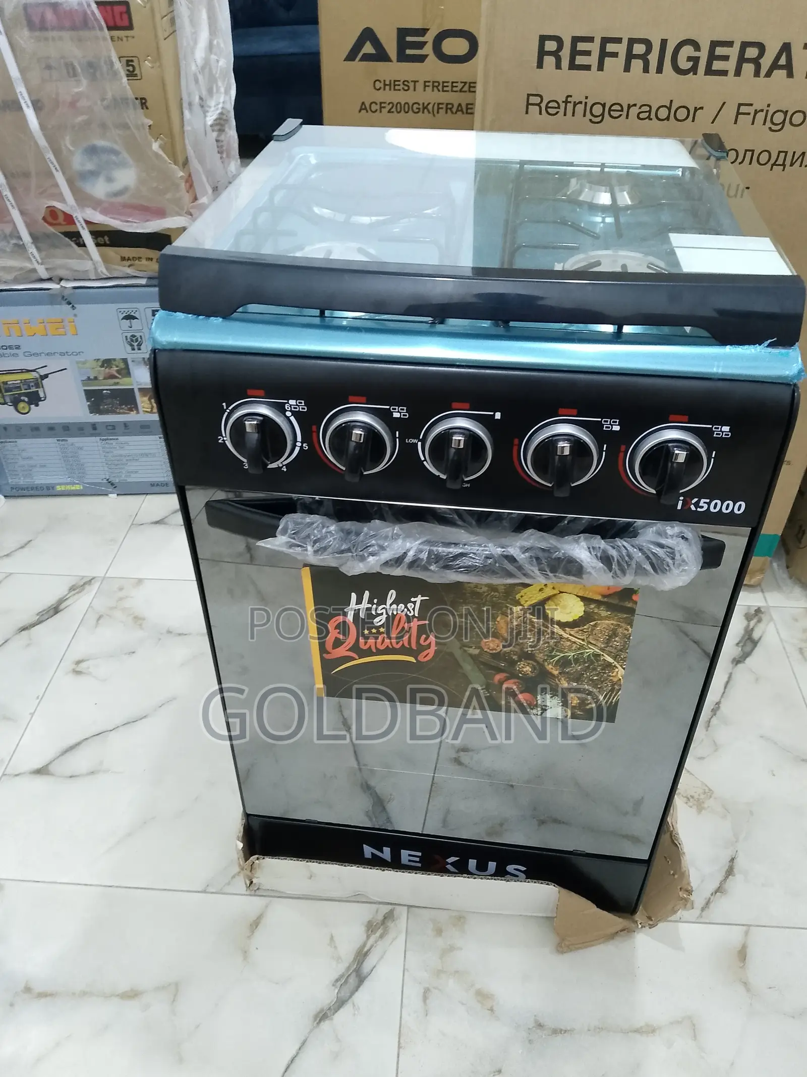 Nexus 3+1 Auto Ignition Gas Cooker (Stainless Steel Worktop)