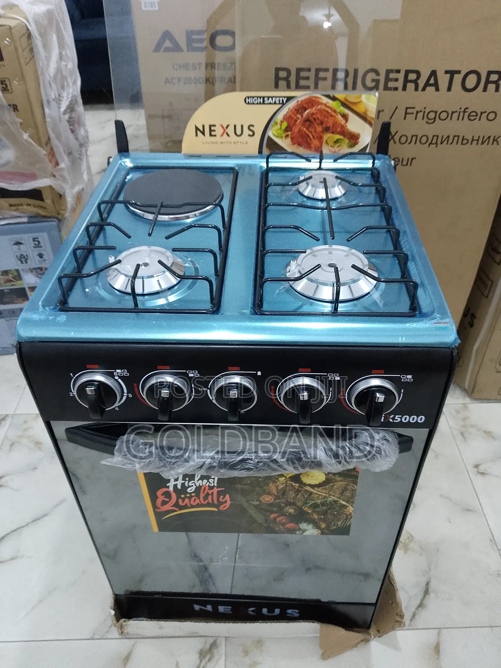 Nexus 3+1 Auto Ignition Gas Cooker (Dishwasher Safe) Nx-5055