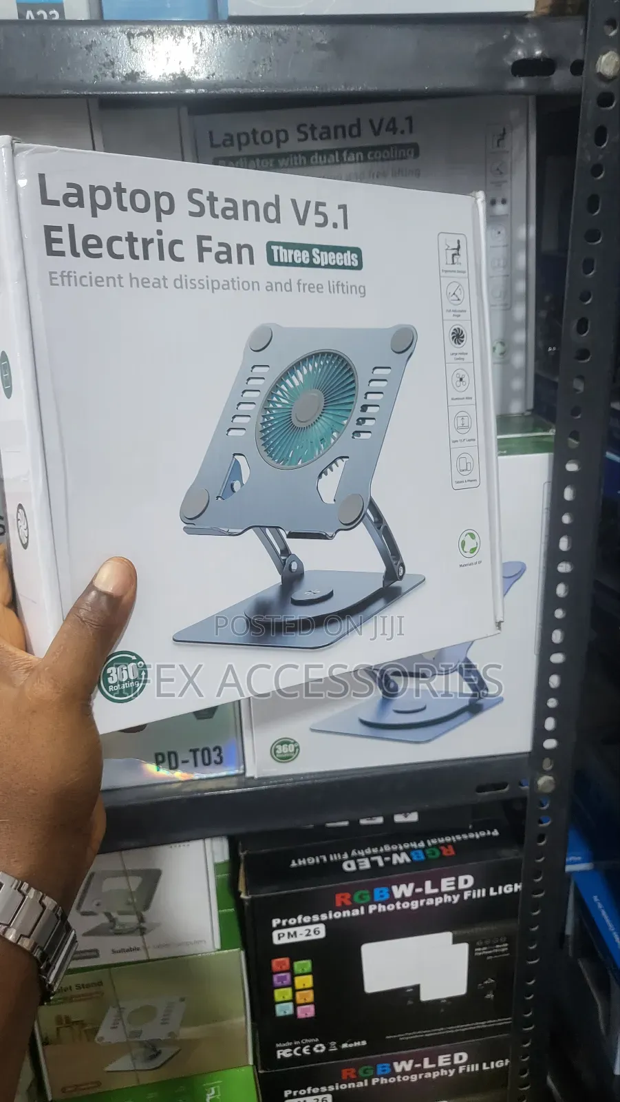 Multifunction Laptop Stand V5.1 360 Base With Electric Fan