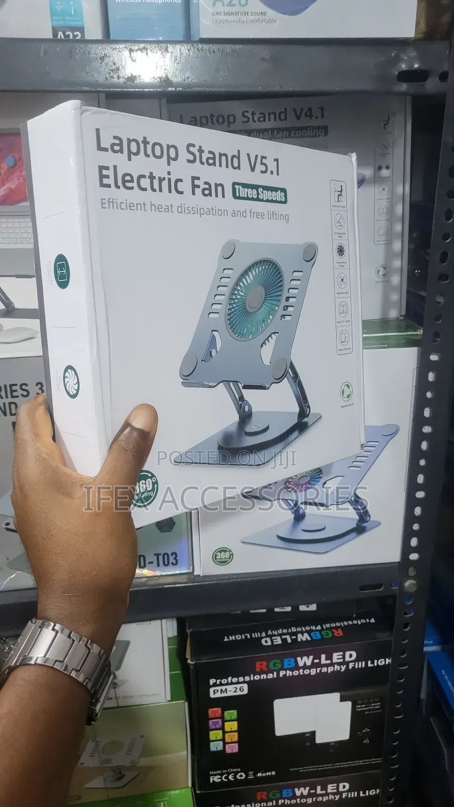 Multifunction Laptop Stand V5.1 360 Base With Electric Fan