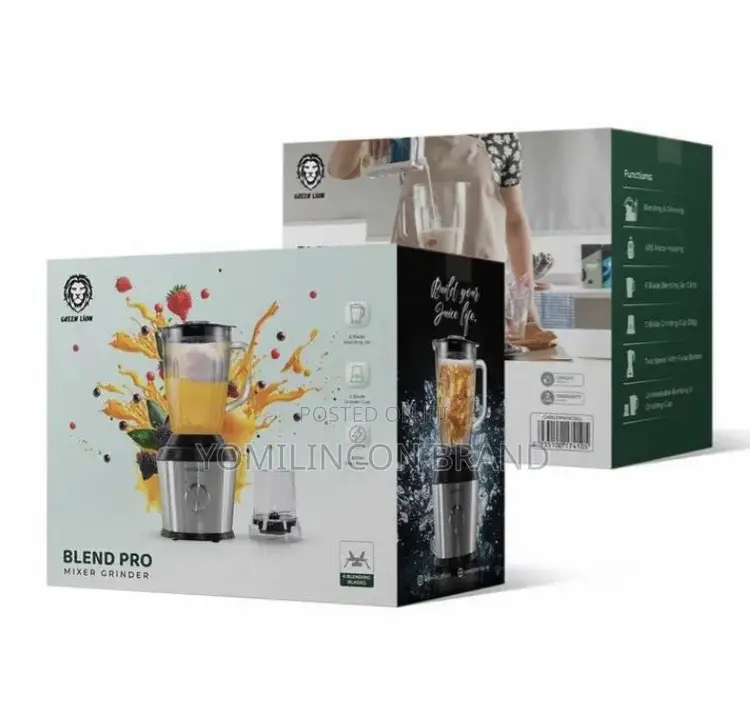 Green Lion Blend Pro Mixer Grinder 500W 1500ml - Silver