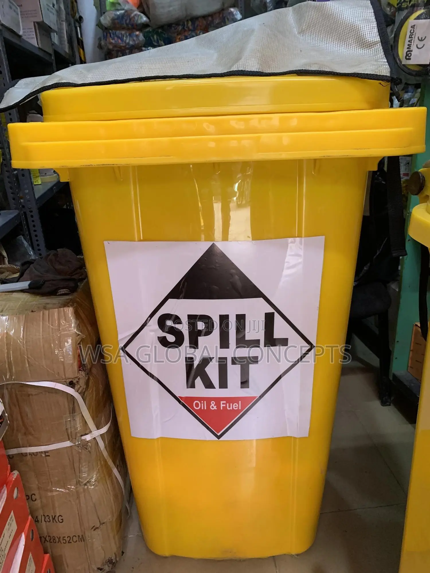 240 Liters Wheel Bin With Safety Oil Spill Kit