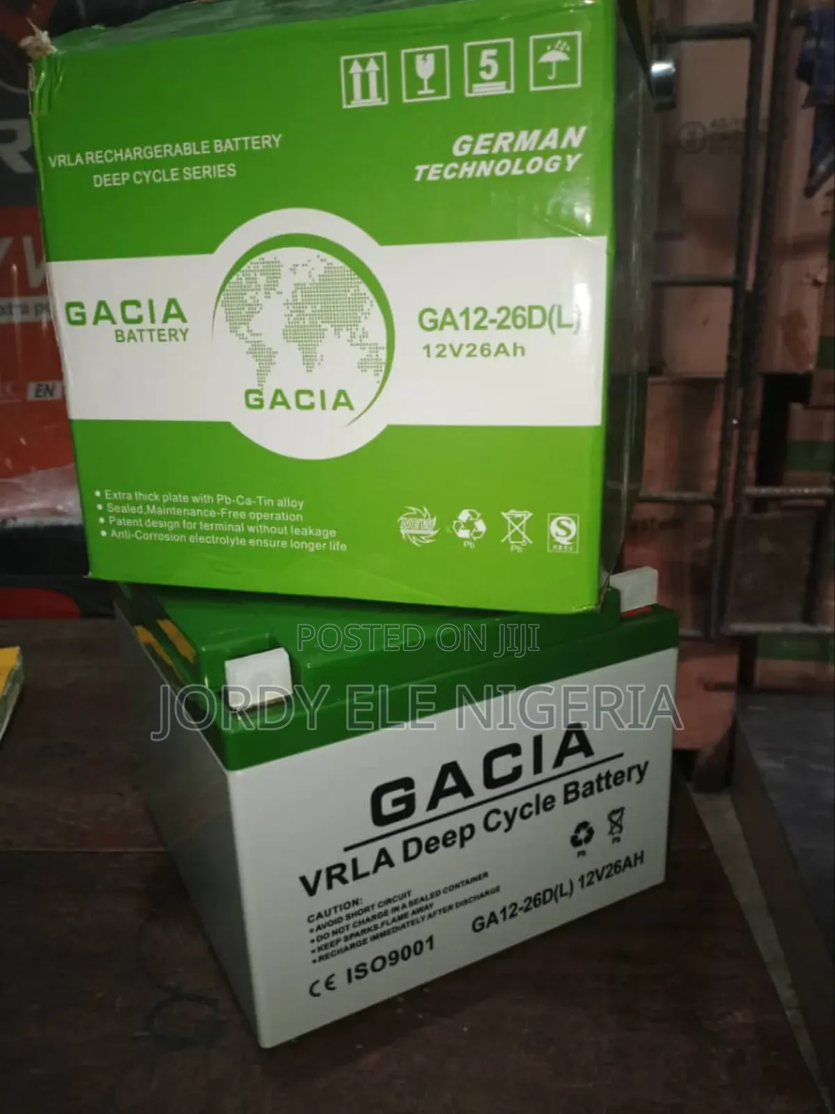 12V26AH Gacia Battery