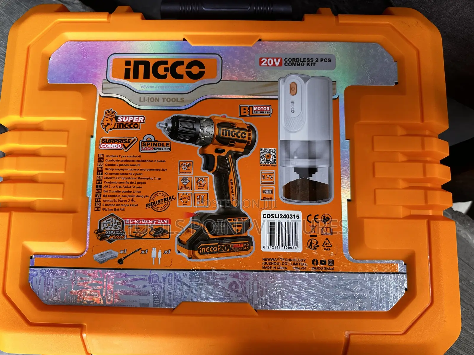Ingco 20vcombo Cordless Screw-Machine With Coffee Grinder